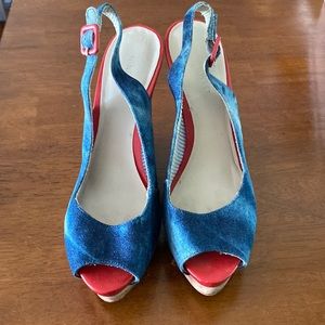 Nine west denim wedge sandal